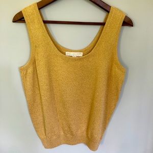 St. John Evening Women’s Gold Shimmer Tank Sz. M